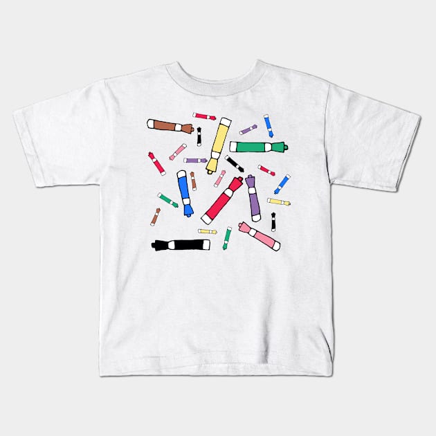 Teacher Dry Erase Marker Kids T-Shirt by theaspenridge